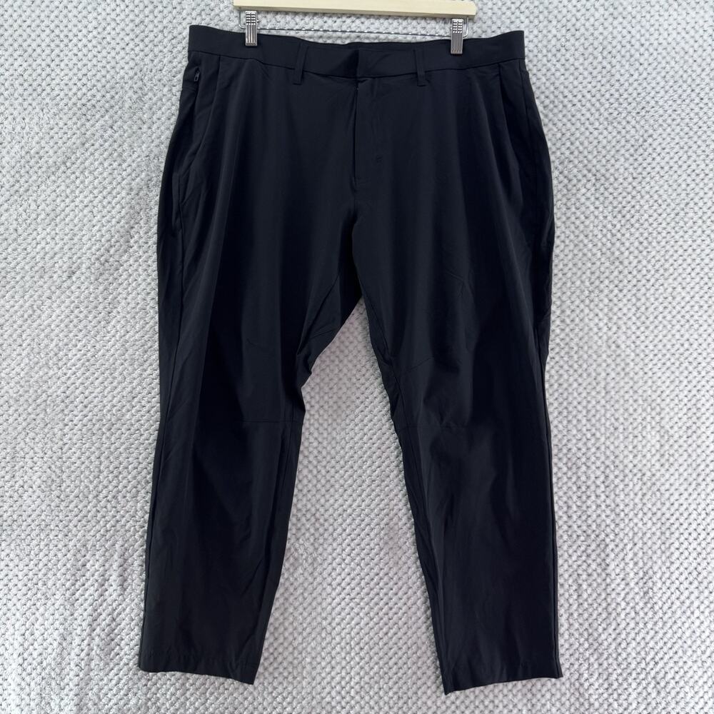 Fabletics Pants Mens 40X30 Black Jogger Pants Straight Leg Zip Pockets Athletic